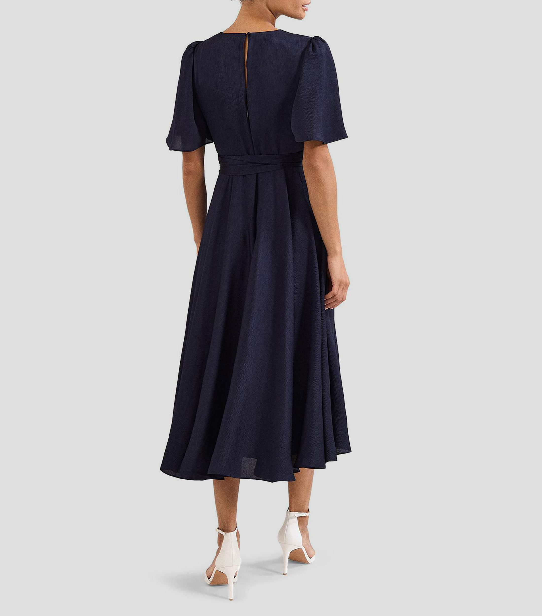 Vestido midi liso Mujer